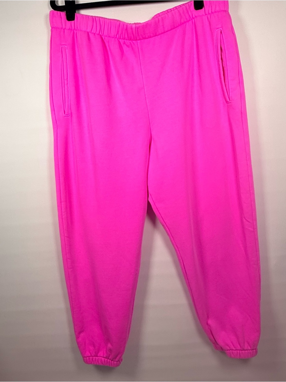 GAP Bright Hot Pink Fleece Pockets Sweatpants *SEE MATCHING HOODIE IN CLOSET* - Picture 2 of 7